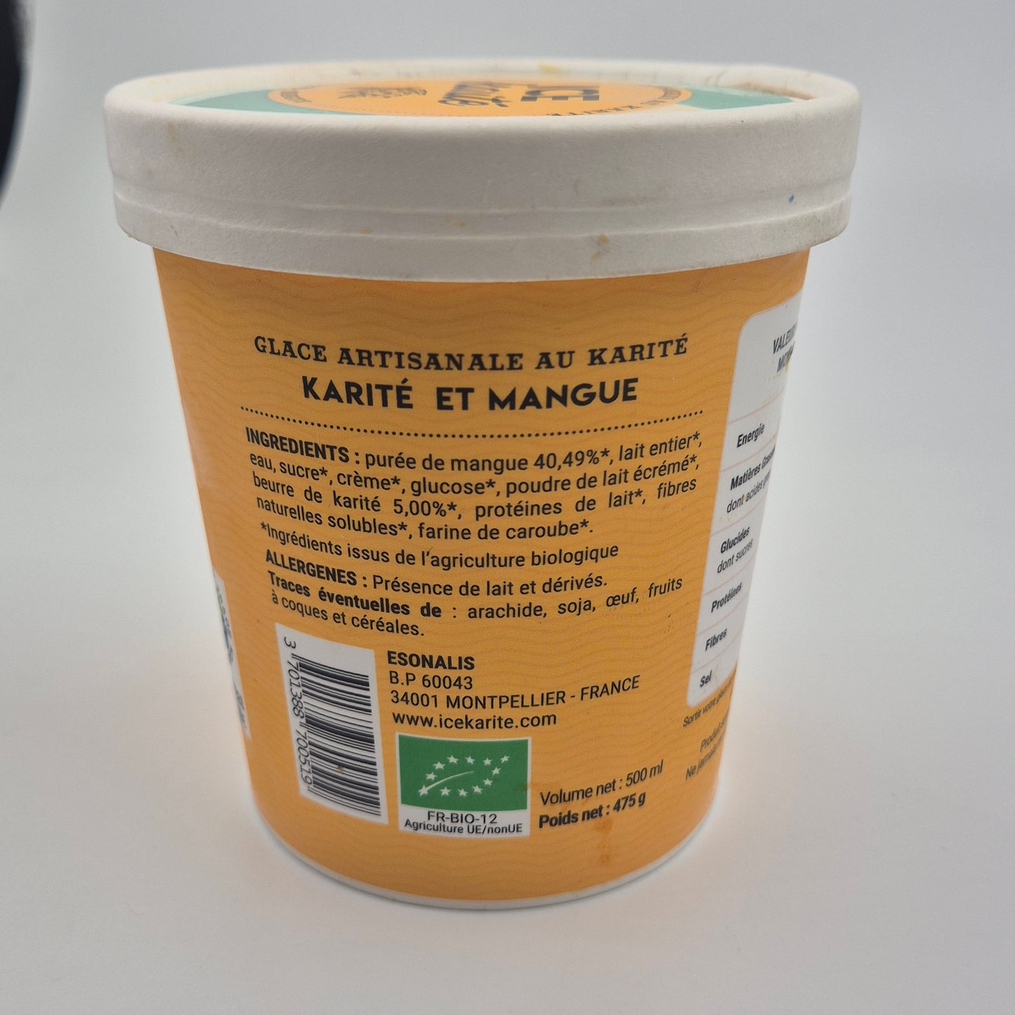 Glace ice karite mangue