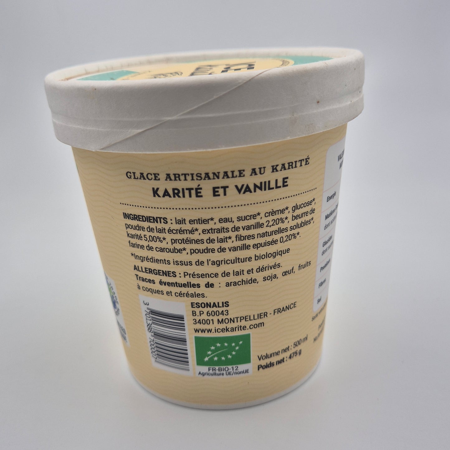 Glace ice karite vanille